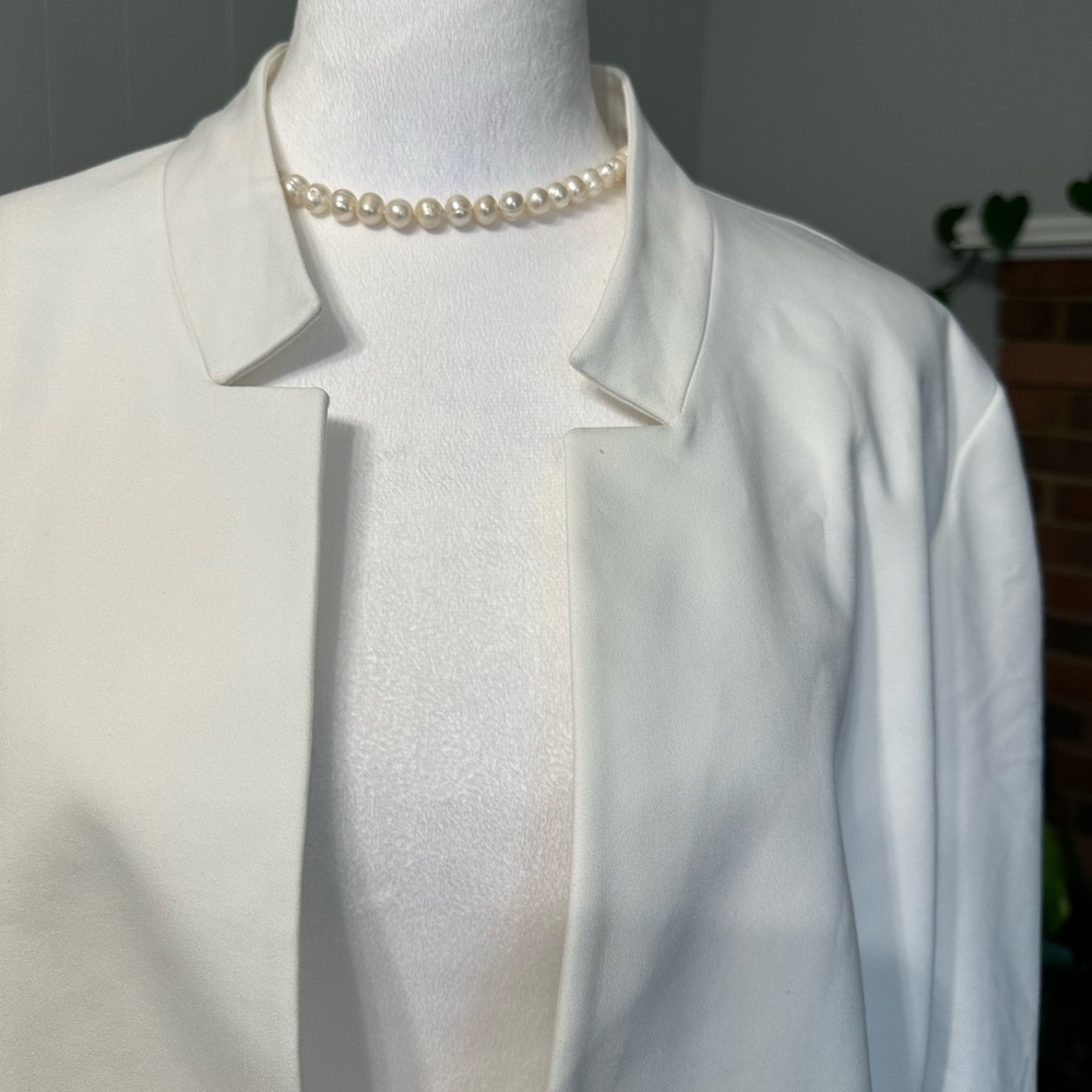 🔥NWT 4% Spandex comfortable open front no button Blazer jacket Chico’s Size 3 - Picture 9 of 13